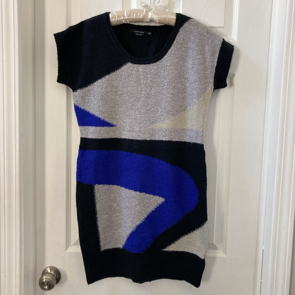 Geometric Sweater Dress or Tunic Sweater